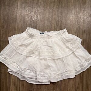 Wild Fable White Layered Mini Skirt
